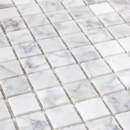 DAO-636-23-4 Мозаика из мрамора bianco carrara светлосерая