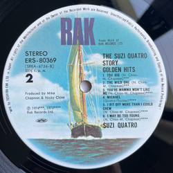 Винтажная виниловая пластинка LP The Suzi Quatro Story Golden Hits (Japan 1975) (Obi) I May Be Too Young