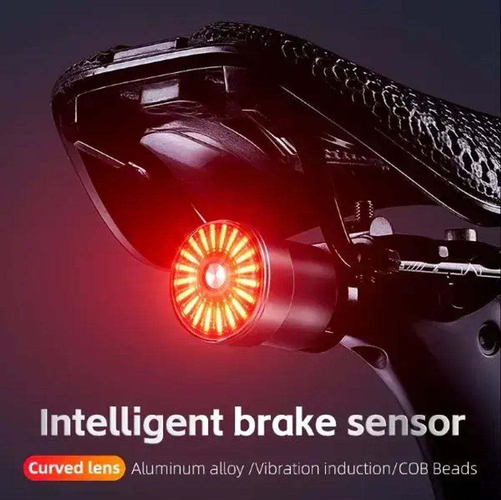 Фонарь велосипедный, задний West Biking YP0701395 (аккум. 400 mAh, Type-C)