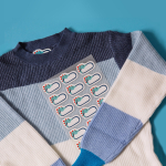 Термонаклейки детские Динозавр (синий), 18 шт