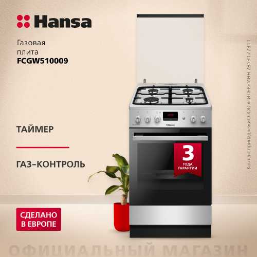 Газовая плита Hansa FCGX522222H
