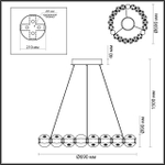 Подвесная светодиодная люстра Odeon Light CRYSTAL 5008/60L