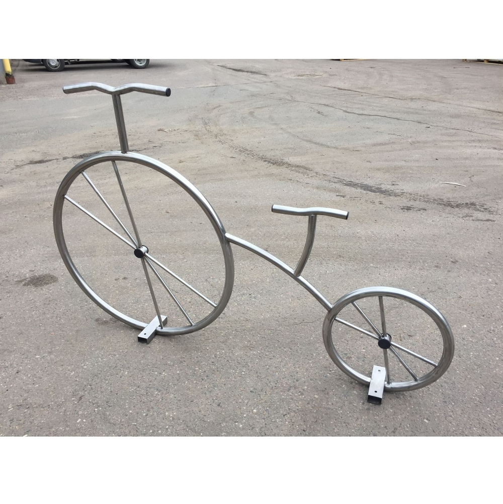 Декоративный велосипед №60, из нержавеющей стали, 1700*200*1200 мм.