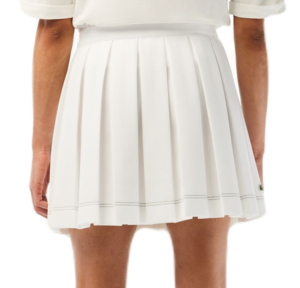 Теннисная юбка Lacoste Sport Roland Garros Edition Pleated - white