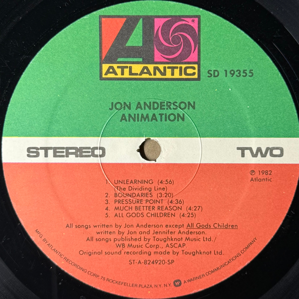 Jon Anderson ‎– Animation (США 1982г.)