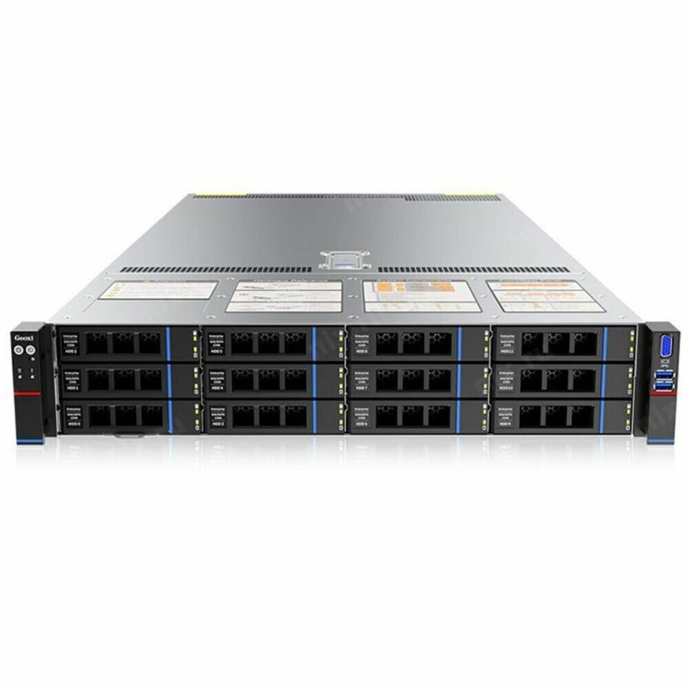 Платформа Gooxi SL201-D12R-NV-G3 2U 12 bay server with NVME bp,based on ice lake 1xPCIe 4.0x16; 2xPCIe 4.0x8 2x 2.5 rear SAS/SATA 1300W 1+1 PSU EU power cable