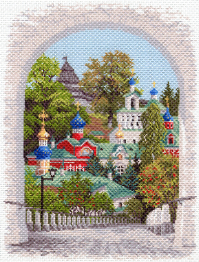 "Псково-Печерская лавра"-1644 канва с рисунком