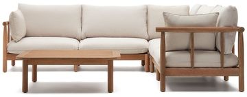 Комплект Sacova 5-местный угловой диван и журнальный столик из массива эвкалипта La Forma Испания 