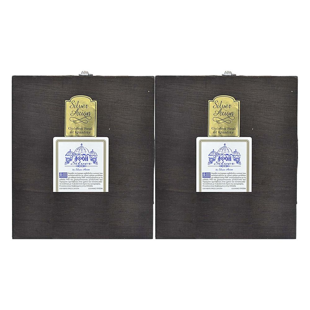 Иконы Спасителя и Божией Матери Казанской в серебряных окладах.