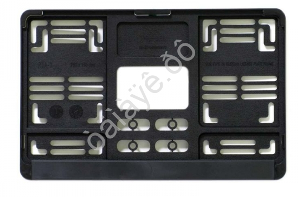 Рамка под номер пластик Черная защелка Без надписи КВАДРАТ нового обр ГОСТ 28202/115/5