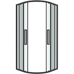 Душевой уголок Grossman Cosmo 100х100 301.K33.02.1010.21.00 профиль Черный матовый стекло прозрачное