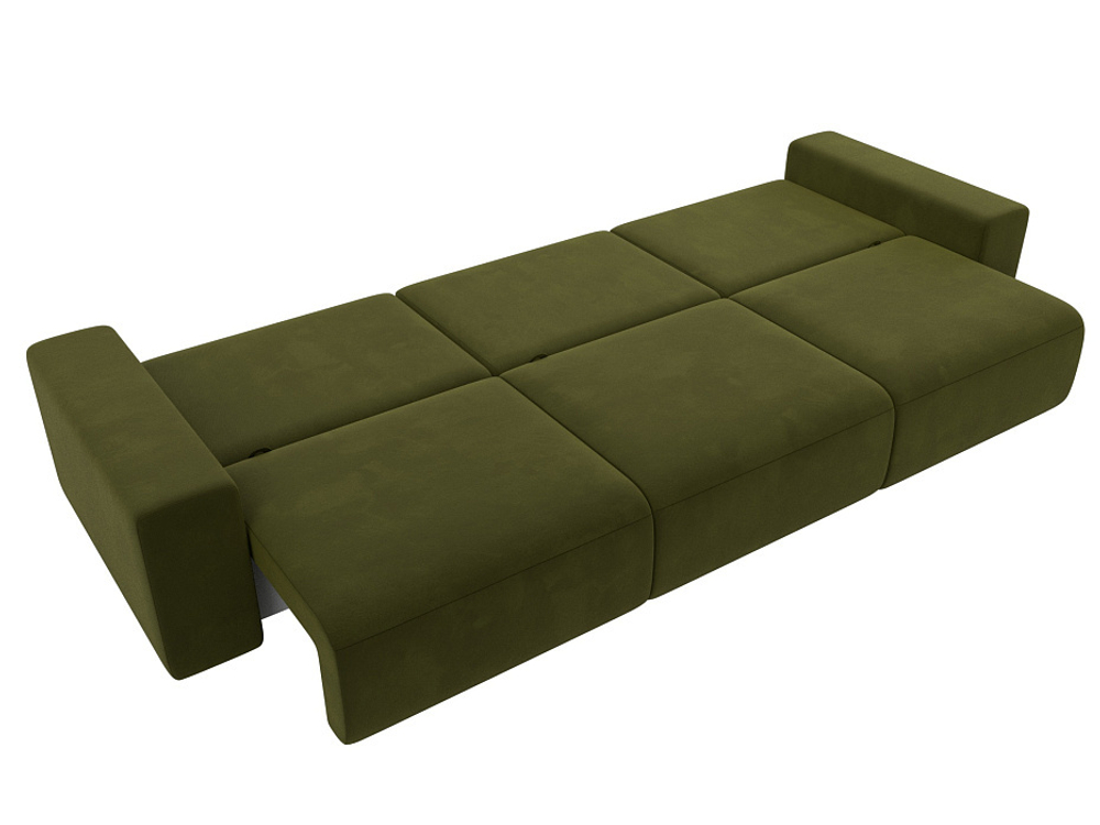 Диван прямой Лига-036 НПБ Классик Лонг МИКРОВЕЛЬВЕТ Зеленый