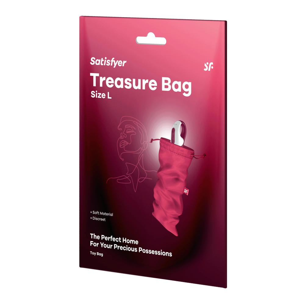 Мешочек для хранения вибромассажера Satisfyer Treasure Bag L (розовый)
