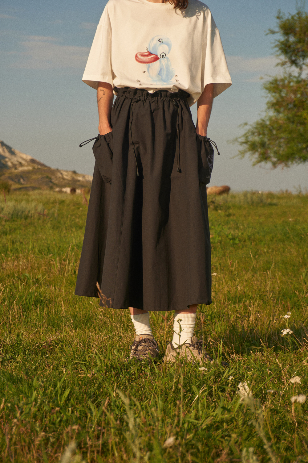 Юбка Called a Garment Niwa Skirt "Black"