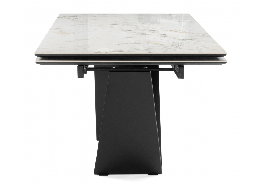 Керамический стол Woodville Бор 180(240)x90 cold jade, черный