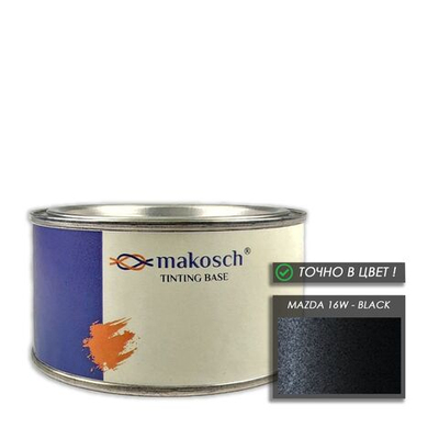 Автоэмаль makosch/MAZDA 16W, Базовая эмаль, чёрный, перламутр, 200мл.