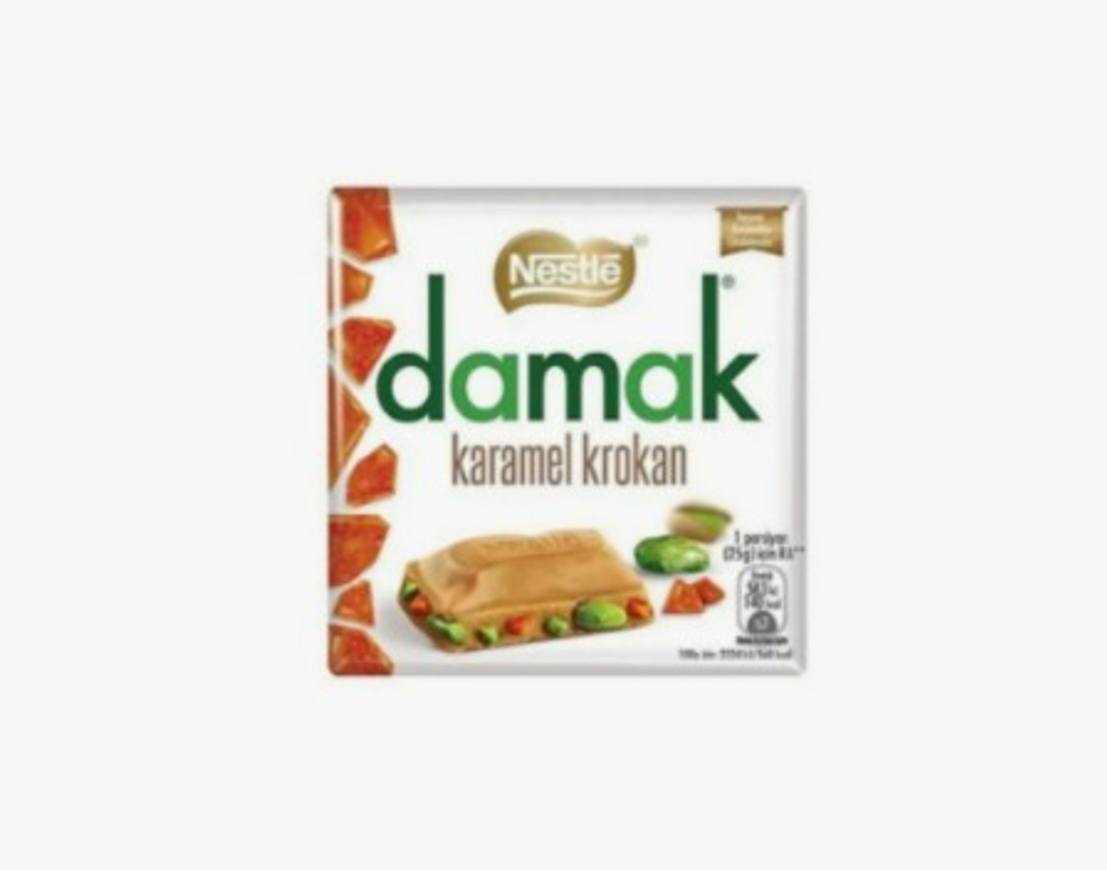 Шоколад Nestle Damak Karamel Krokan 60г (6шт)   Турция