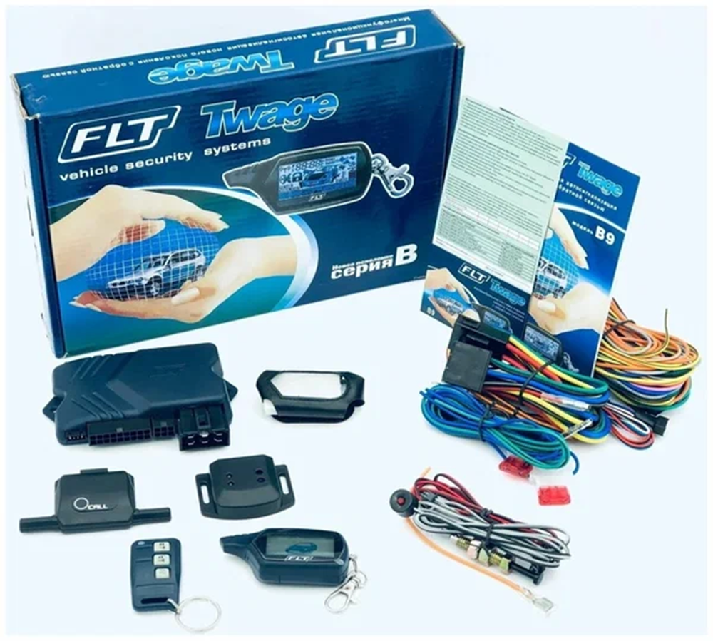 Автосигнализация Starline B9 Twage, с автозапуском, ЖК-брелок, дальность оповещения 1,2км