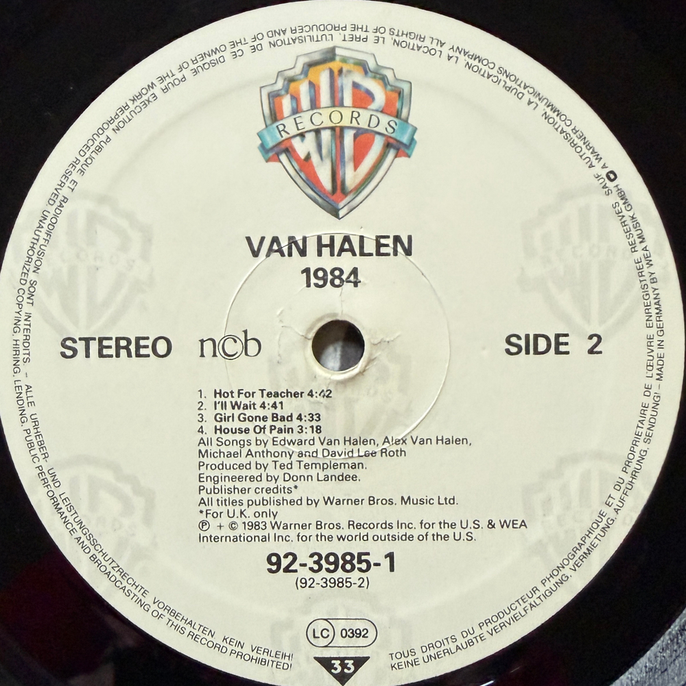 Van Halen ‎– 1984 (Скандинавия 1984г.) Т