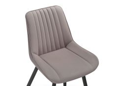 Стул на металлокаркасе Седа крутящийся велюр латте / черный