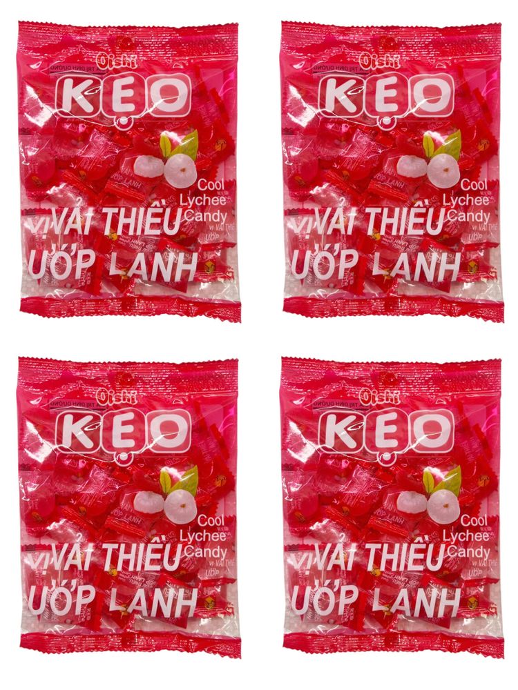 Конфеты леденцовые Oishi KEO со вкусом личи 85 г x 4 шт