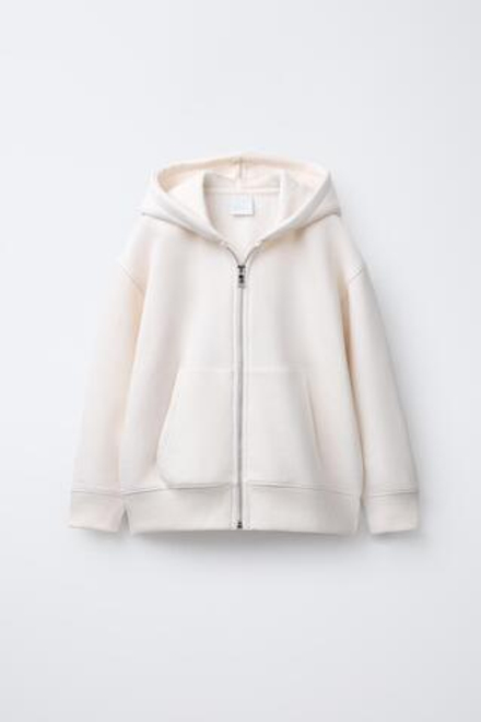 ZARA БАЗОВАЯ ТОЛСТОВКА НА МОЛНИИ, ЭКРЮ