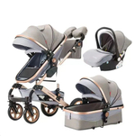 Детская коляска-трансформер 3 в 1 Luxmom 510, c автолюлькой / синий цвет