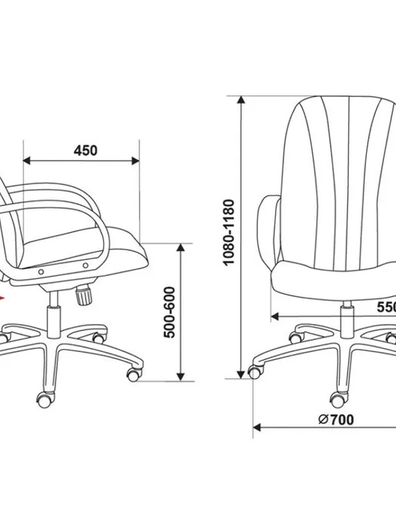 Кресло руководителя  T-898/#B черный,  искусственная кожа
