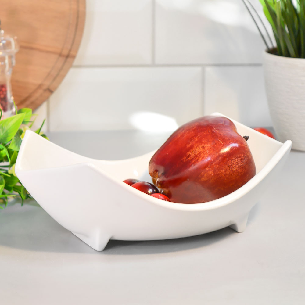 Ваза для для фруктов 250мм 10" "Chan Wave Quadro", ivory LQ-QB0019В