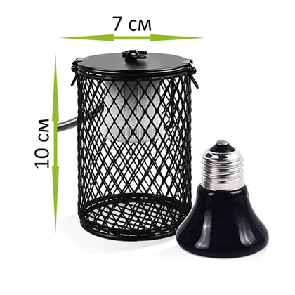 Светильник с защитной сеткой с лампой