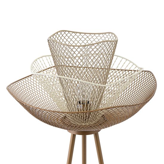 Торшер vinger, 153 см, белый/бежевый/золотой