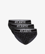 Мужские трусы слипы спорт Atlantic, набор 3 шт., хлопок, темный хаки + графит, 3MP-151
