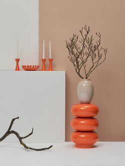 Подсвечник Laminaria, 15 см, апельсиновая цедра