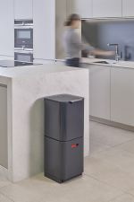 Контейнер для мусора с двумя баками totem compact, 40 л, графит