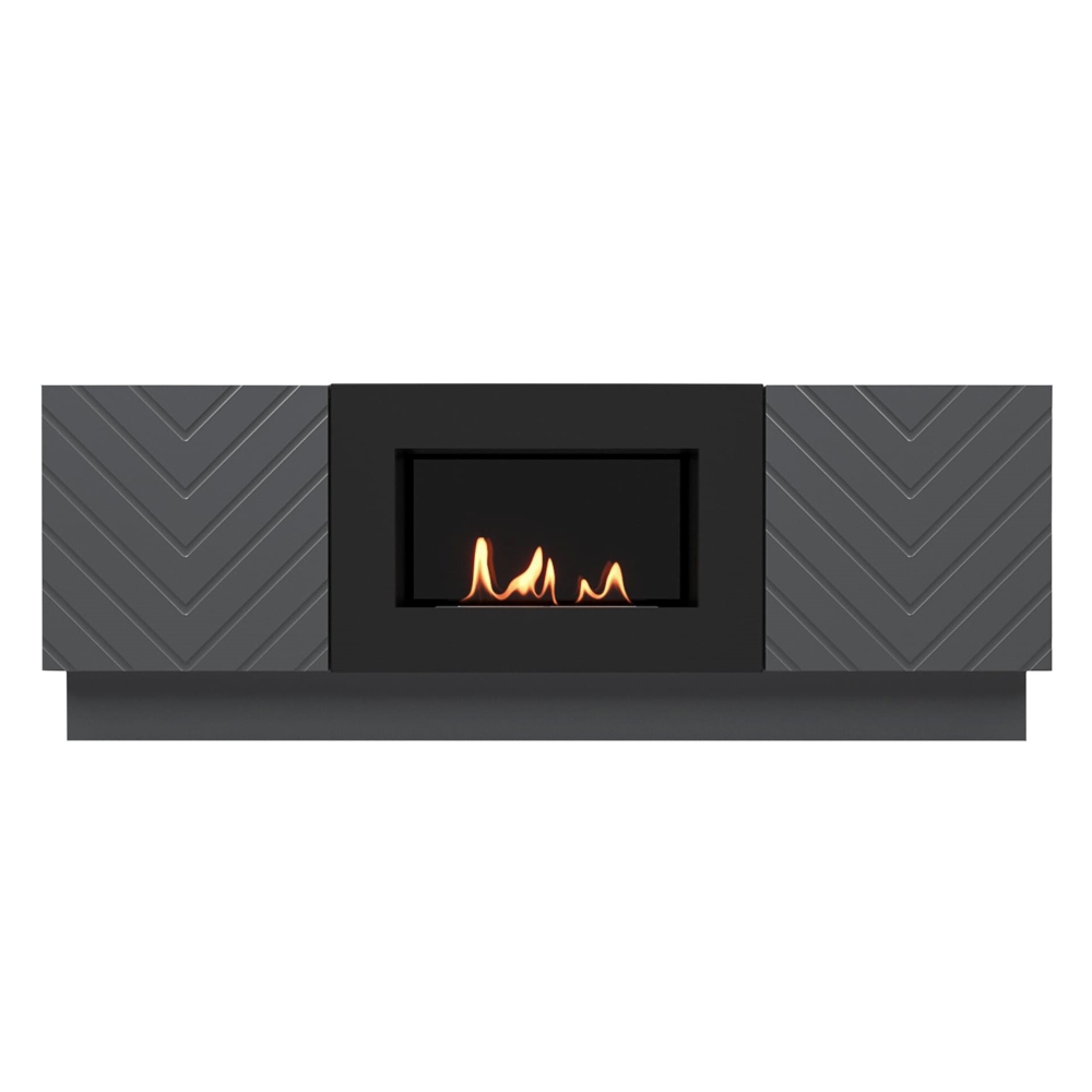 Тумба с биокамином Firelight BFP/P-1400V графит