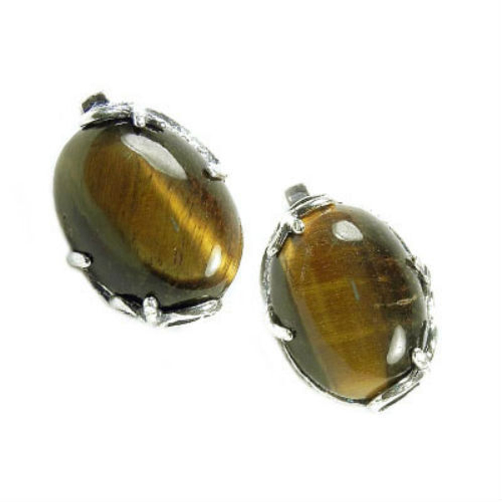 Серьги "Дафна" тигровый глаз