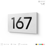 Номер на дверь 167, табличка на дверь для офиса, квартиры, кабинета, аудитории, склада, белая 120х70 мм, Айдентика Технолоджи