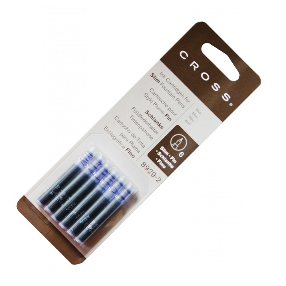 Cross Чернила (картридж) для перьевой ручки Classic Century/Spire, синий, 6 шт в упаковке