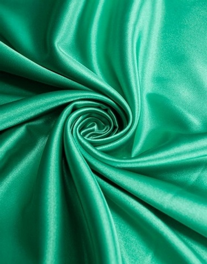 Атлас, зеленый, глянцевый, стрейч