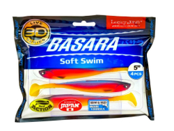 Виброхвост LUCKY JOHN Basara Soft Swim 3D, 5.0in (127 мм), цвет PG06, 4 шт.