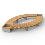 Лавка Rail Road 02 Лист с 2-мя вазонами