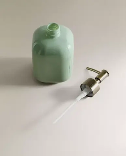 ZARA HOME ДОЗАТОР МЫЛА ИЗ СТЕКЛА, ЗЕЛЕНЫЙ
