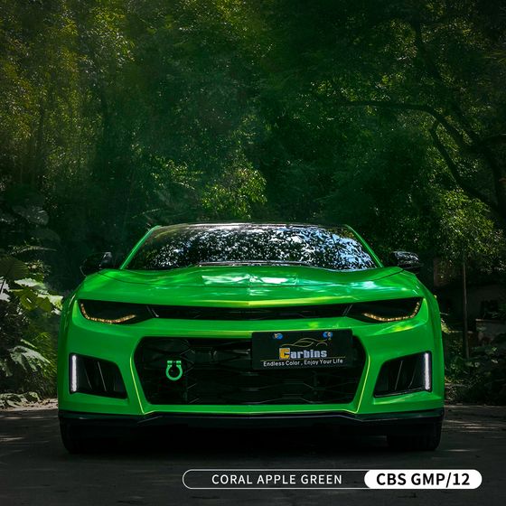 Плёнка глянец яблочно зелёный яркий Сoral Apple Green Carbins