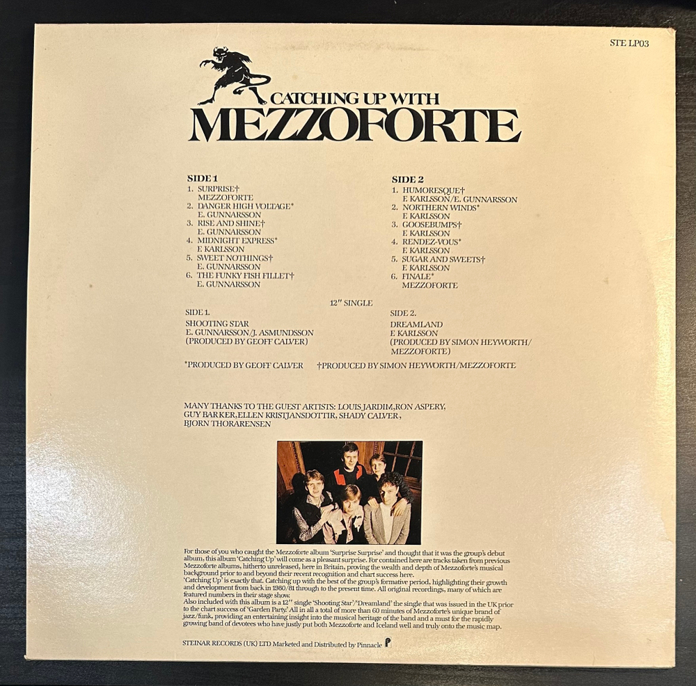 Mezzoforte - Catching Up With Mezzoforte (Англия 1983г.) LP + 12", 45 RPM