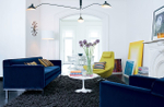 Ceiling design lamp Six Arms by Serge Mouille (White)