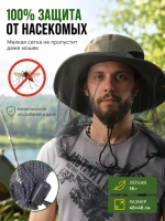 Накомарник на голову, москитная сетка от комаров, клещей