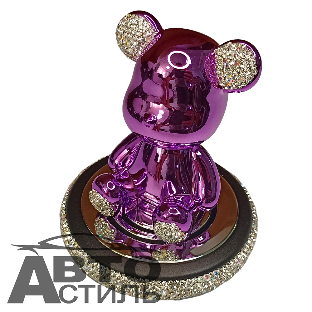 Ароматизатор-игрушка -на торпеду- Мишка - YC-14PR фиолетовый