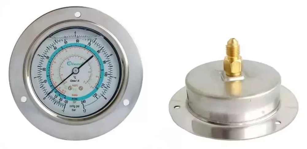 Мановакуумметр с глицерином Becool BCJL-NG-RC 80мм (R22; R134a; R404A; R407C) (021186)