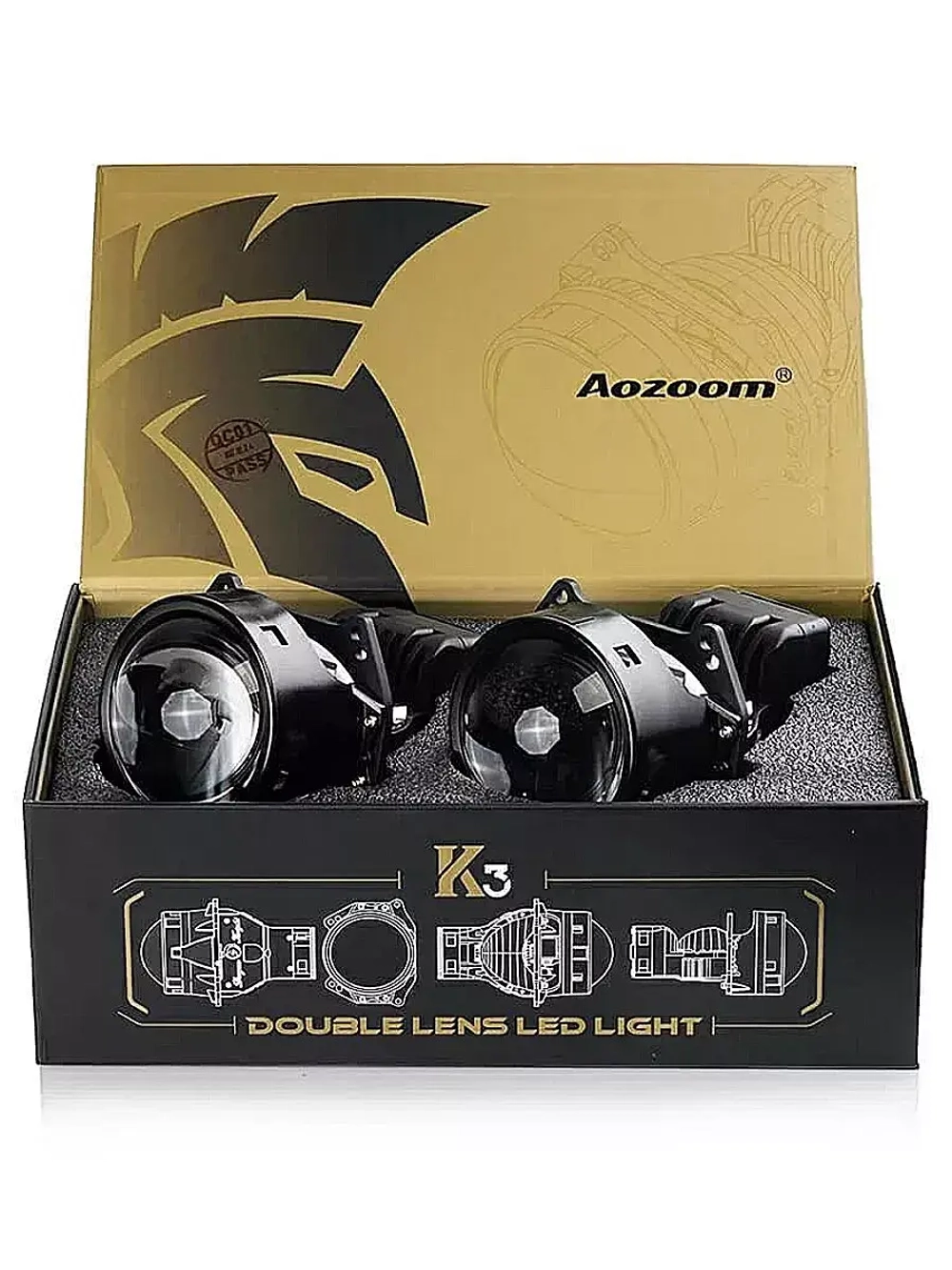 Би-светодиодные линзы K3 Dragon Knight New 2022 2шт ()