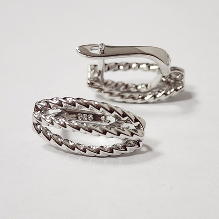 Ювелирные швензы, родий, английский замок, люкс фурнитура